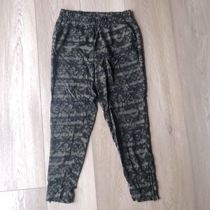 Lush Parachute Pants Olive Green/Black Wide Leg